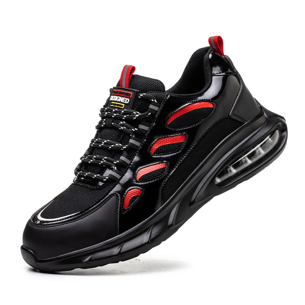Safety Shoes Steel Toe Cap Shoes Work Shoes Comfortable and Light Safety Trainers Slip and Oil Resistant For Men Women and Ladies Omega Red