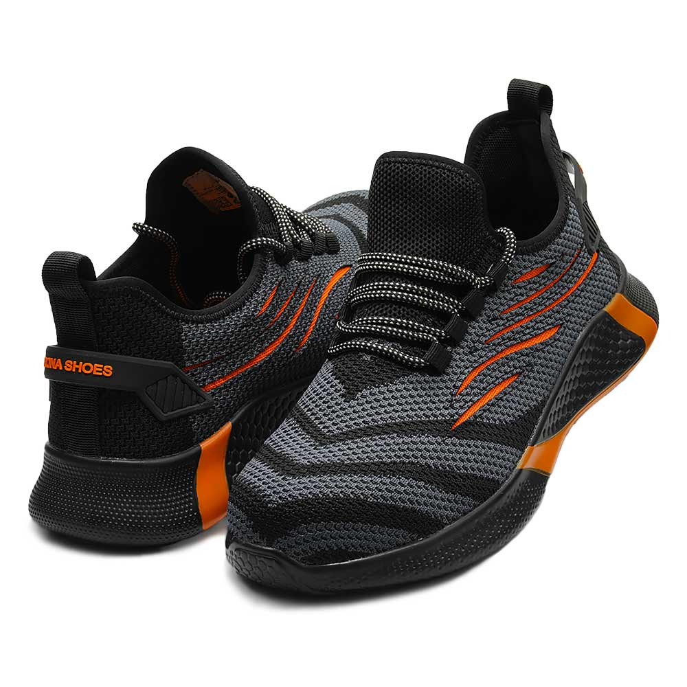 Orange steel toe shoes on sale