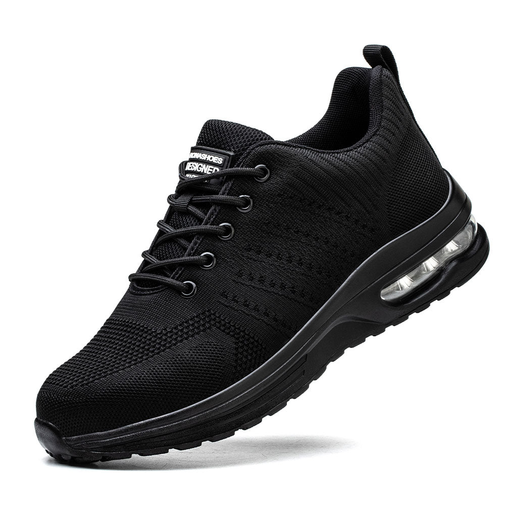 Black steel toe shoes best sale
